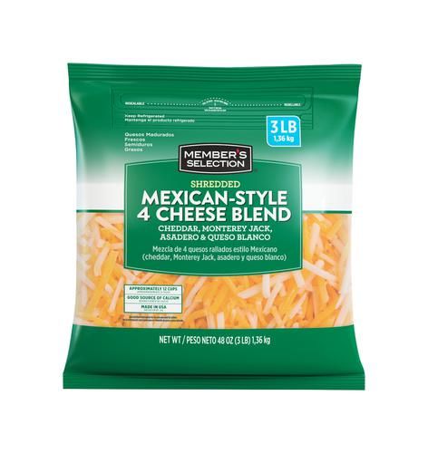 Member's Selection Shredded Mexican-Style 4 Cheese Blend 1.36 kg / 3 lb_0