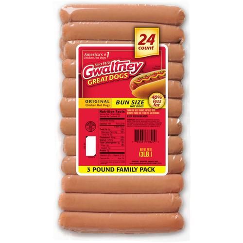 Gwaltney Chicken Hot Dogs 1.3 kg / 3 lb_0