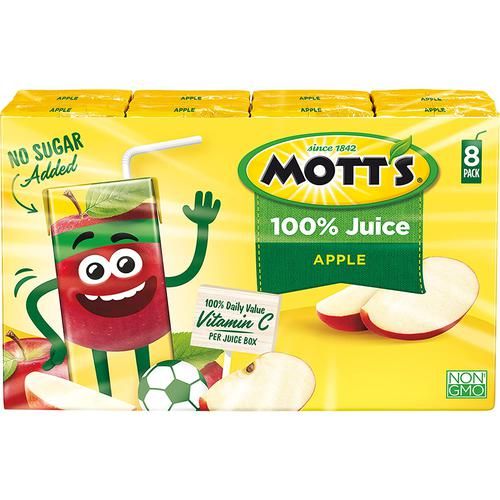 Mott's 100% Apple Juice with no Added Sugars 8 Units / 6.75 oz_0