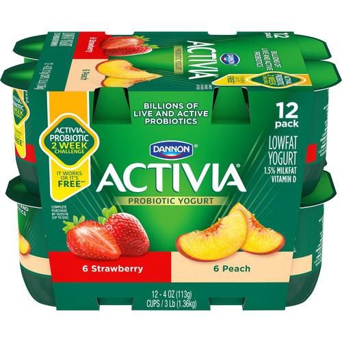 Activia Low Fat Yogurt 12 Units / 113 g / 4 oz_0