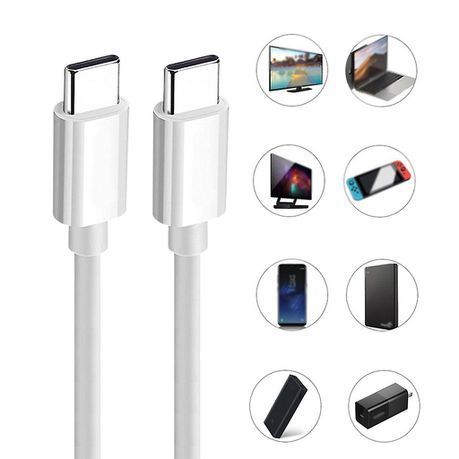 White 1m Ultra Fast Charging Durable Type-C To Type-C Charging Cable_2