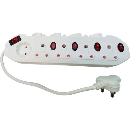 9 Way Multi Plug Power Adaptor, Schucko & Euro with Switches_0