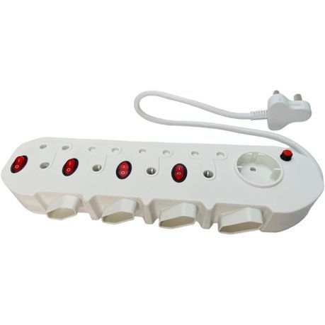 9 Way Multi Plug Power Adaptor, Schucko & Euro with Switches_2