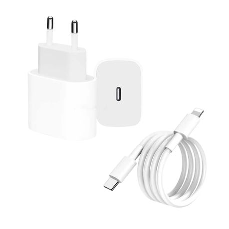 20W PD Fast Charger For iPhone with USB-C to Lightning Cable_3