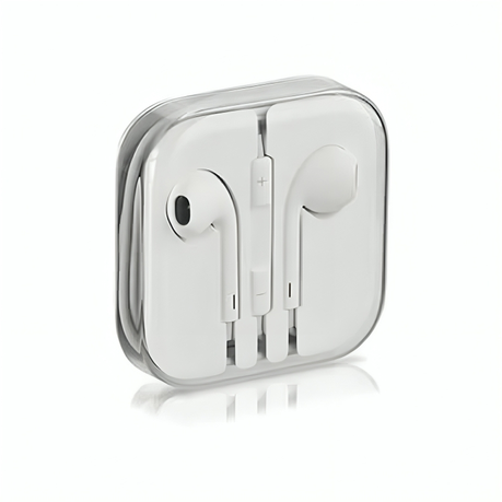 Wired InEar White Earphones With Microphone and Volume Control - WHITE_3