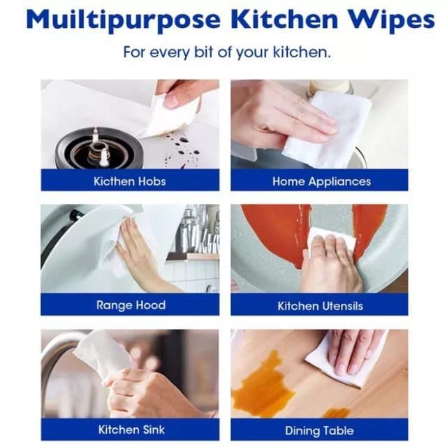 Kitchen Wipes 80s Grease Oil Dirt Remover Wet Wipes _2