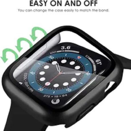 45mm Watch Cover and Screen Protector for Apple - Black_2