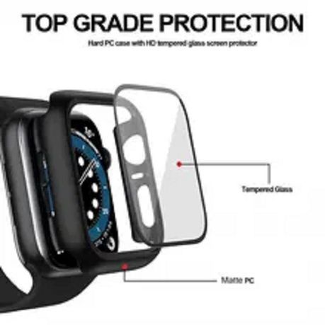 45mm Watch Cover and Screen Protector for Apple - Black_3