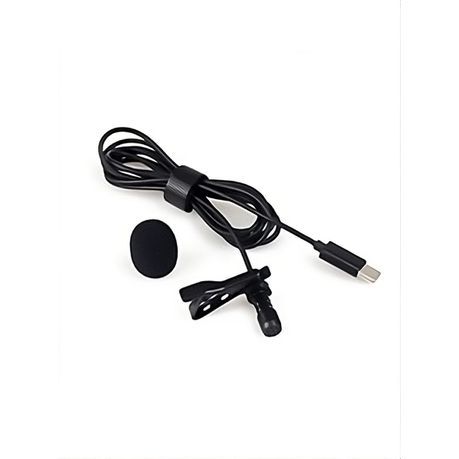 Lavalier Type-C Surface Mini Pin Microphone Recording & Audio Data Cable_0