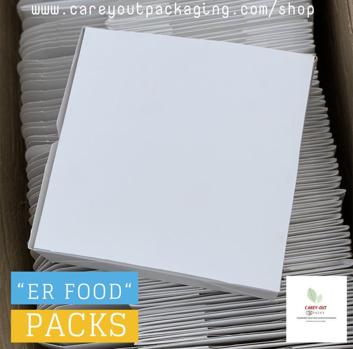 PLAIN  WHITE “ER” TAKEOUT BOXES - 8” x 8” x 3.5”  / WINDOWED & NON WINDOWED_6