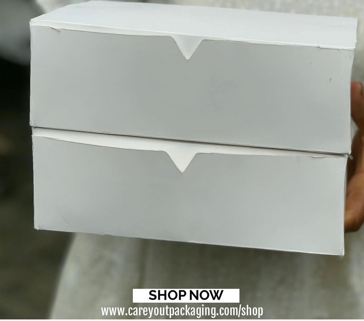 PLAIN  WHITE “ER” TAKEOUT BOXES - 8” x 8” x 3.5”  / WINDOWED & NON WINDOWED_10