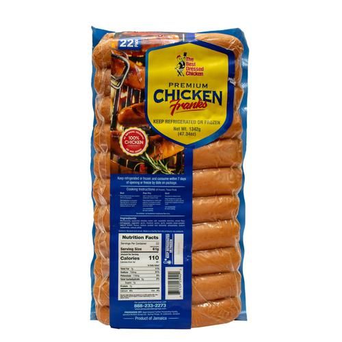 Best Dressed Premium Chicken Franks, 22 Units / 1.3 kg / 3 lb_0