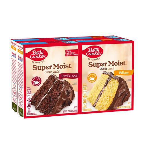 Betty Crocker Vanilla and Chocolate Super Moist Cake Mix 4 Units / 375 g / 13.25 oz_0