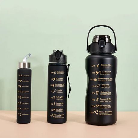 Motivational Time-Marked Water Bottles 2l Black Lockable Lid Water Bottle_3