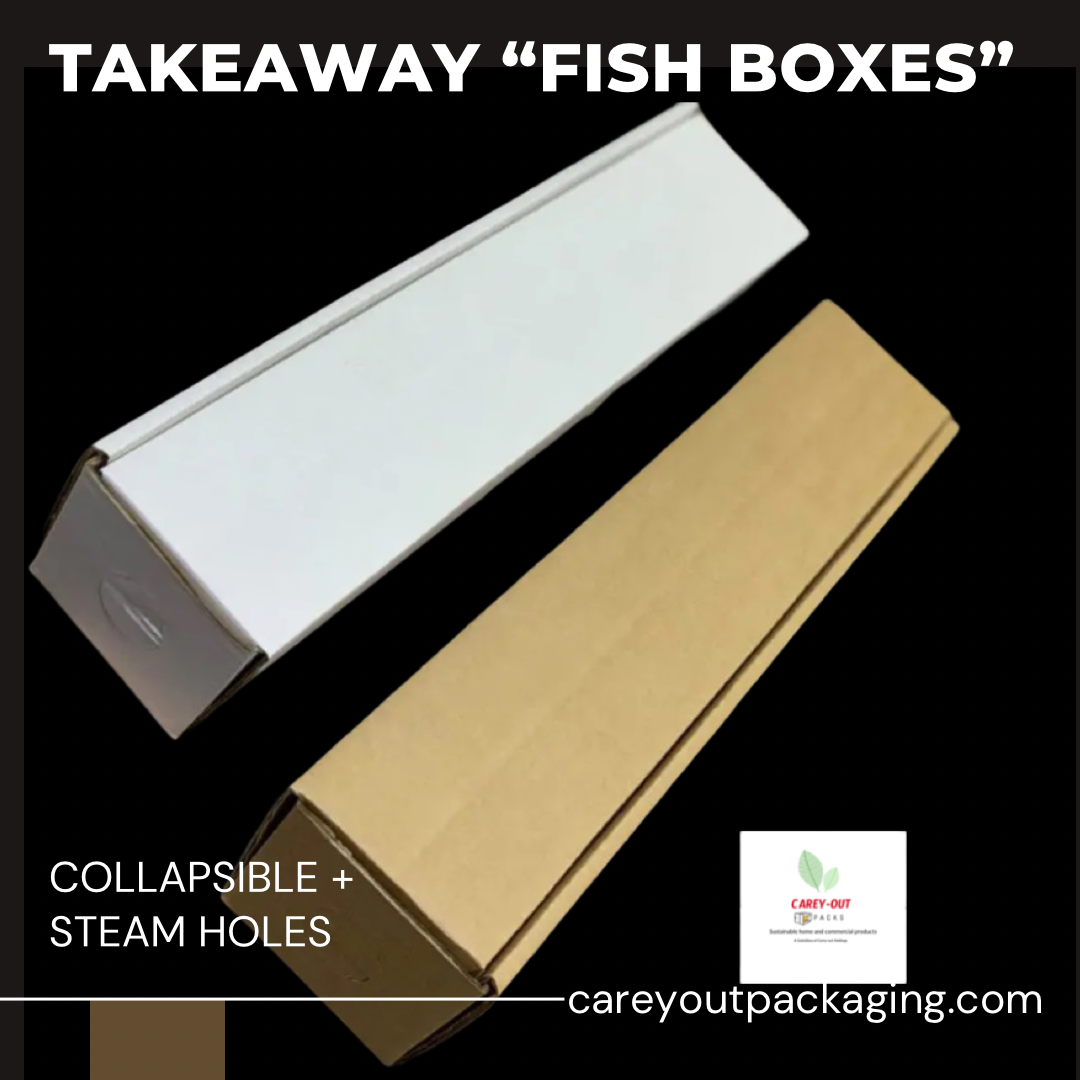 GRILLED FISH TAKOUT BOXES - 20” x 4.5” x 4”  BROWN - PACK OF 50 PIECES _1