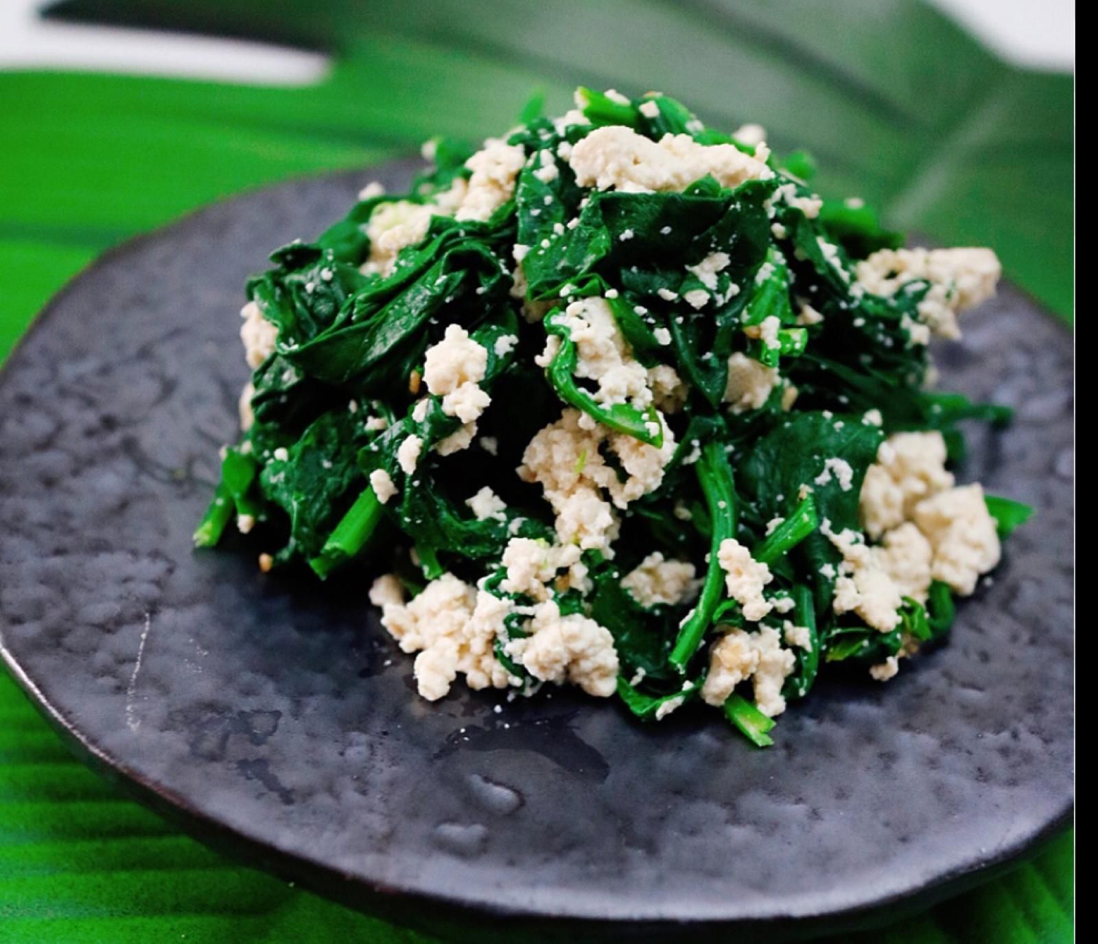 Spinach and Tofu Muchim (Spinach and Tofu salad) 시금치 두부 무침 _0