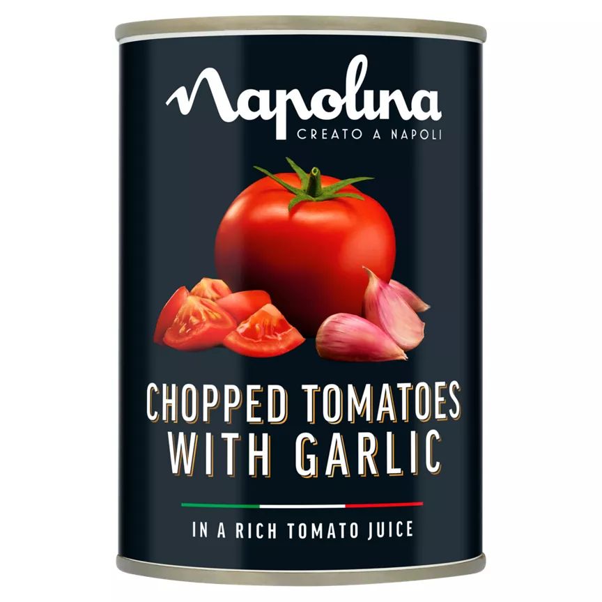 Napolina chopped tomatoes and garlic 400g 31/08/24 no vat a unit_0