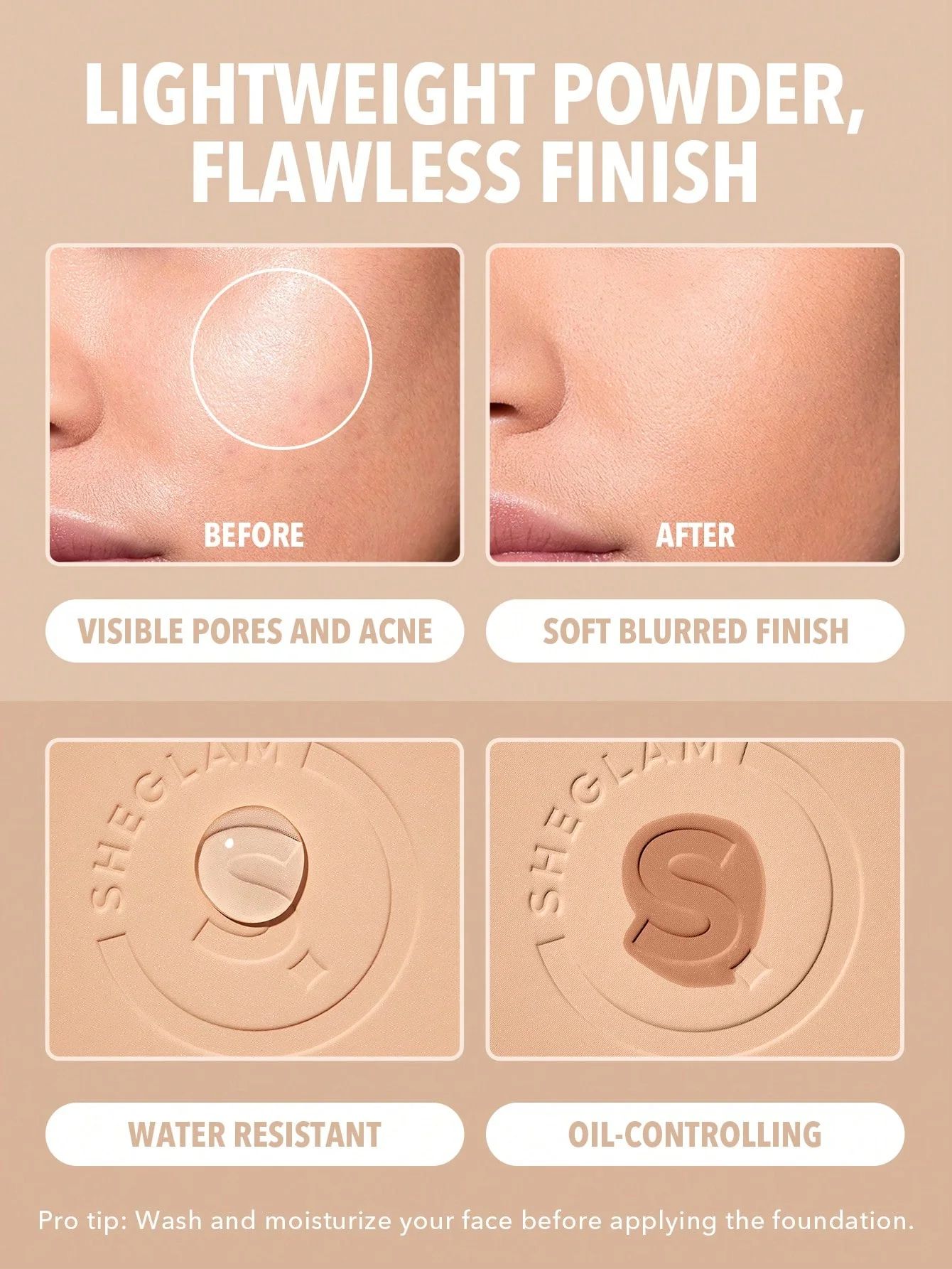 SHEGLAM Skin-Focus High Coverage Powder Foundation - Fair_2