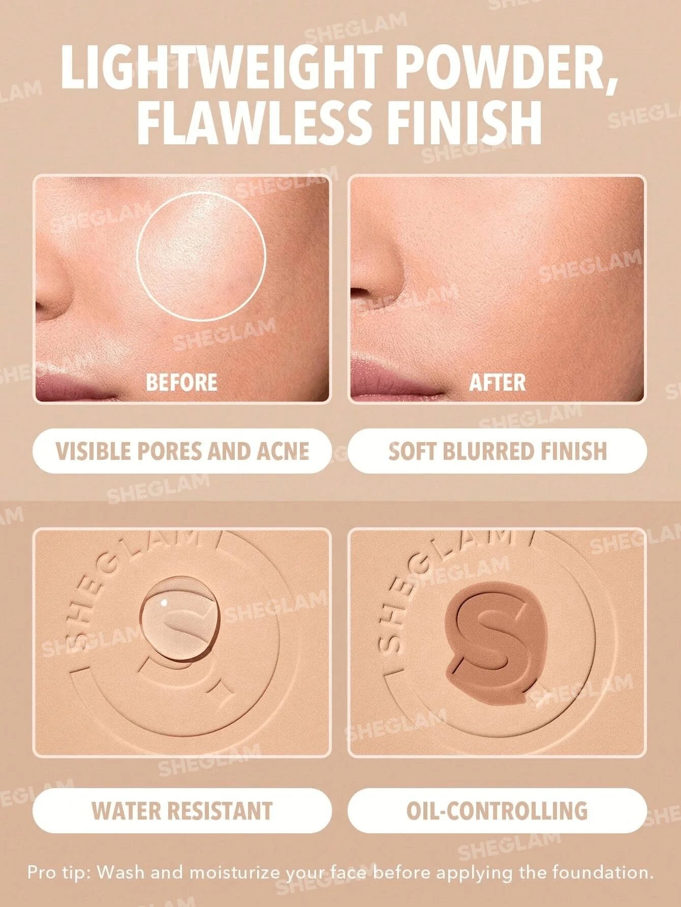 SHEGLAM Skin-Focus High Coverage Powder Foundation - Bamboo_2