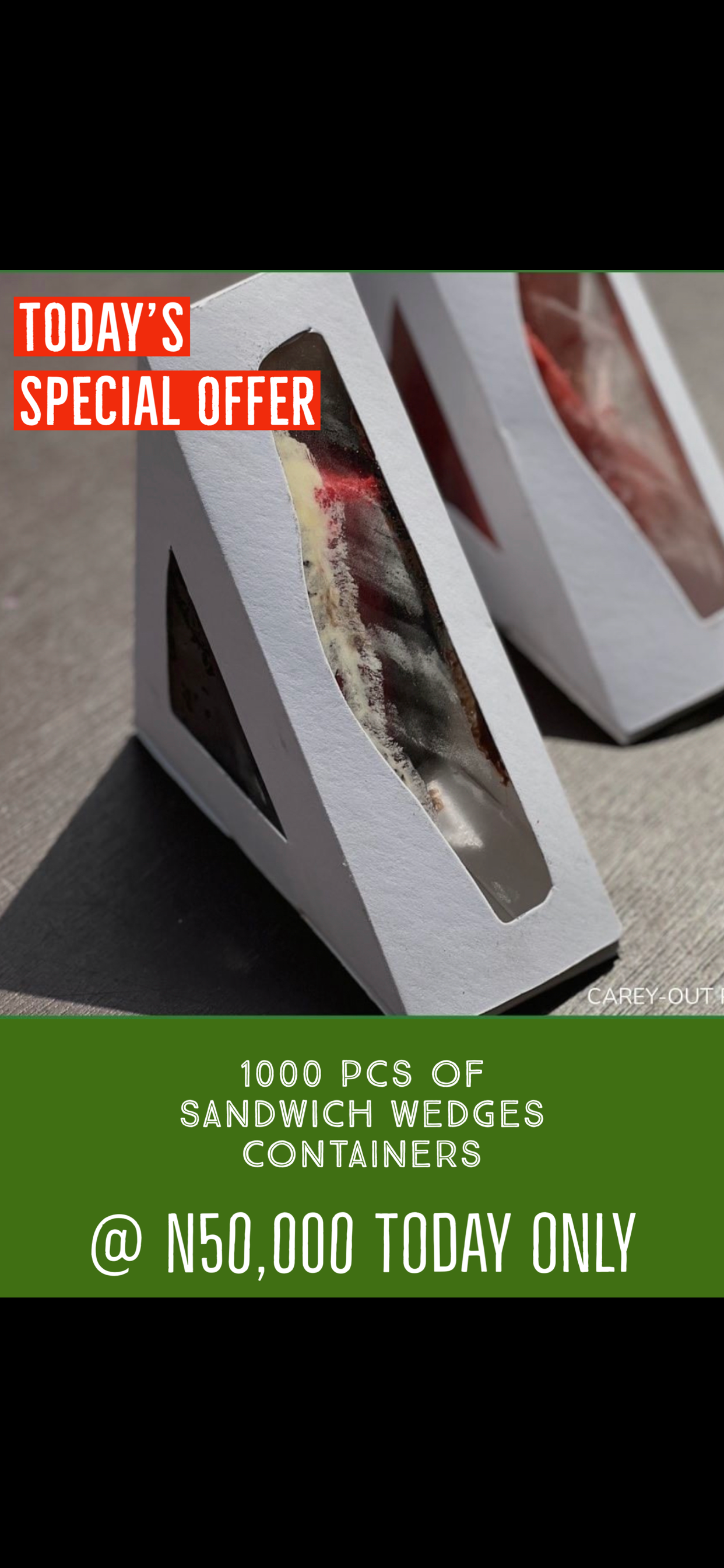 WHITE STANDARD SANDWICH WEDGES - CARTON OF 1000 PIECES_1