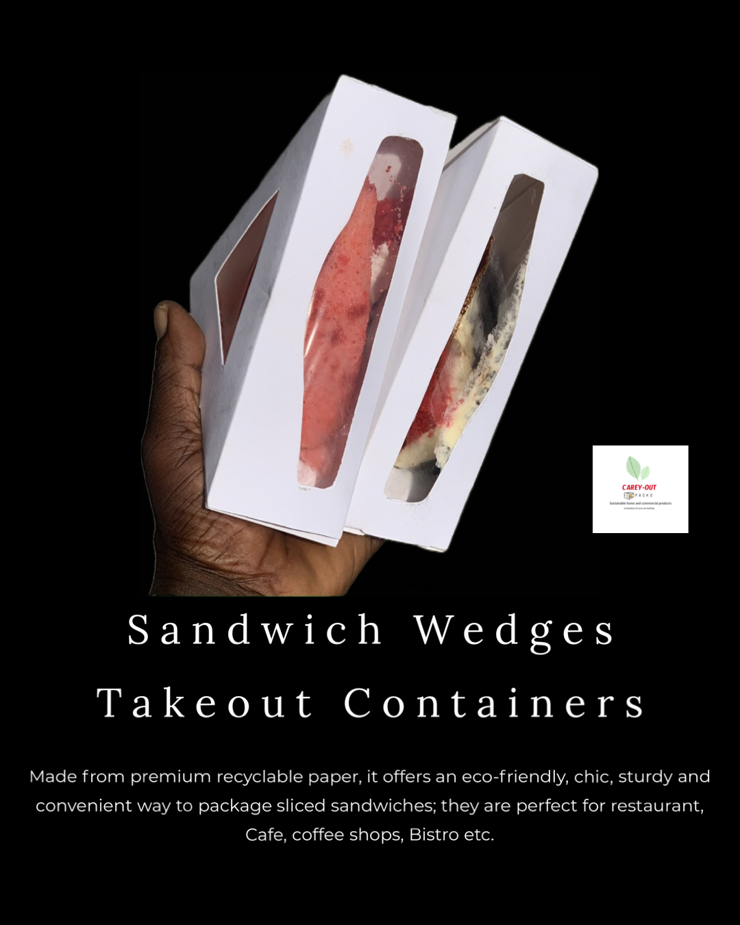 WHITE STANDARD SANDWICH WEDGES - CARTON OF 1000 PIECES_3