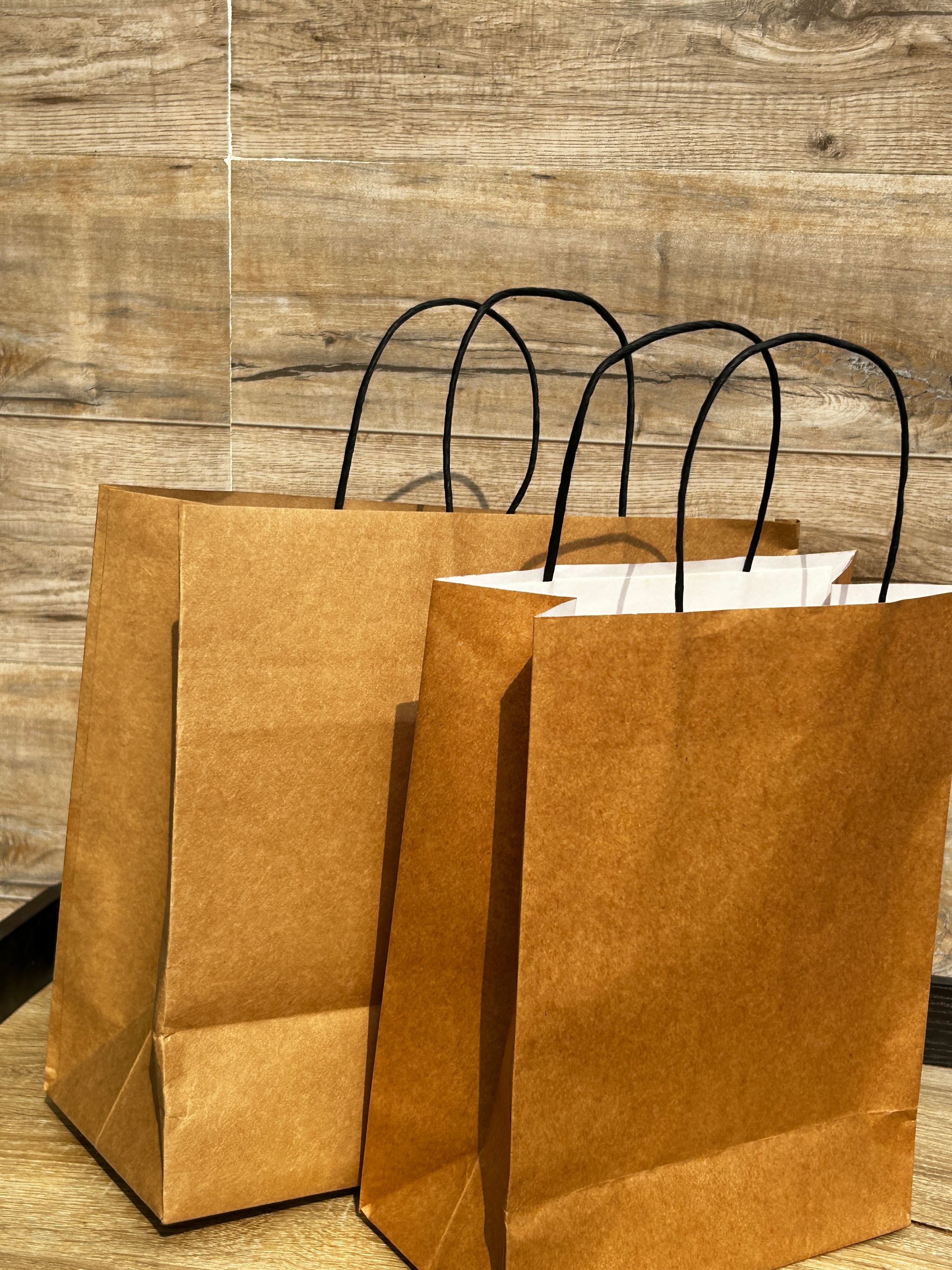 BROWN DELIVERY CARRIER BAGS - 12” x 10” x 5” - CARTON OF 100 BAGS  ( WITH TWIST HANDLES)_5