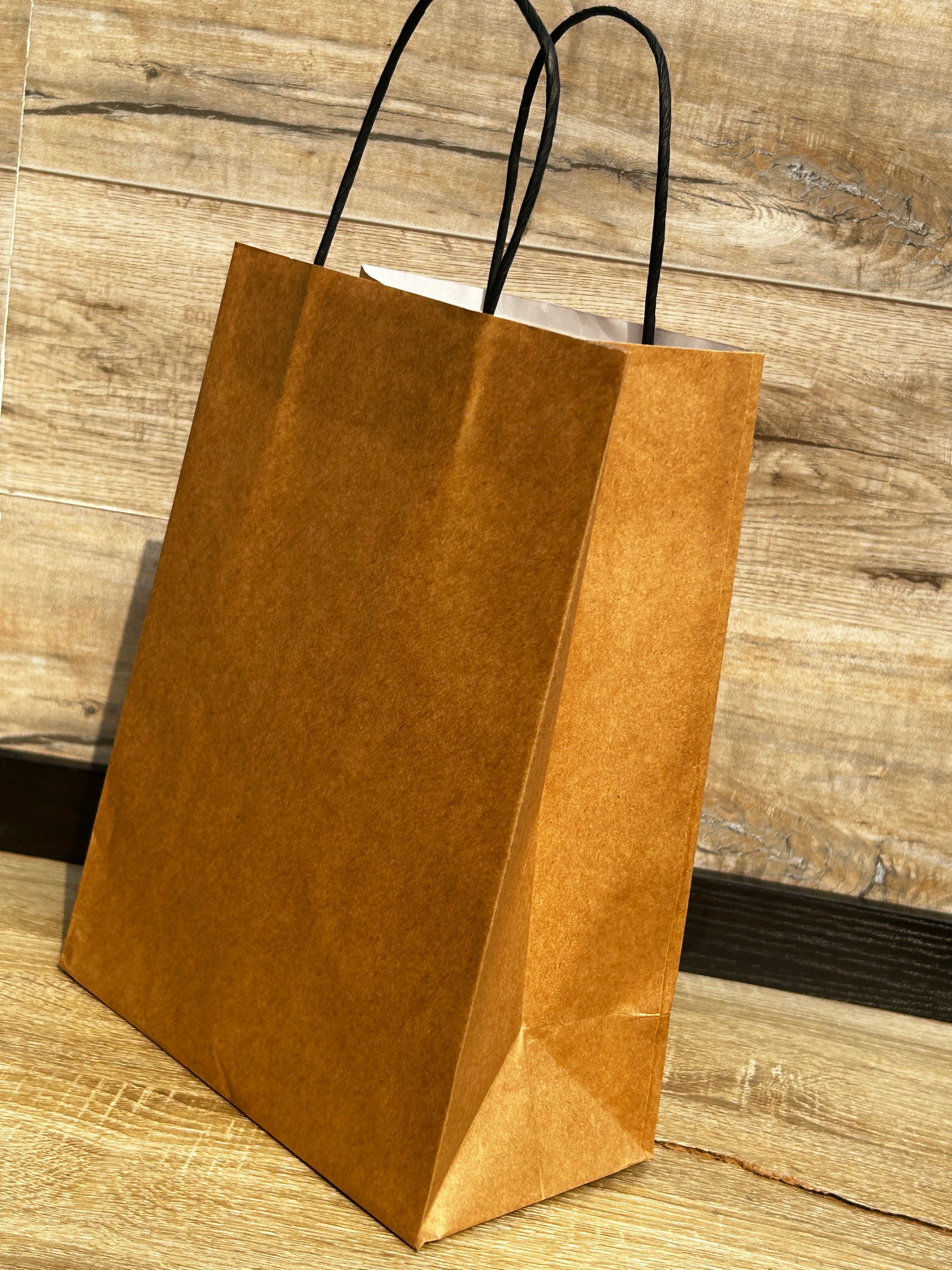 BROWN DELIVERY CARRIER BAGS - 12” x 10” x 5” - CARTON OF 100 BAGS  ( WITH TWIST HANDLES)_6