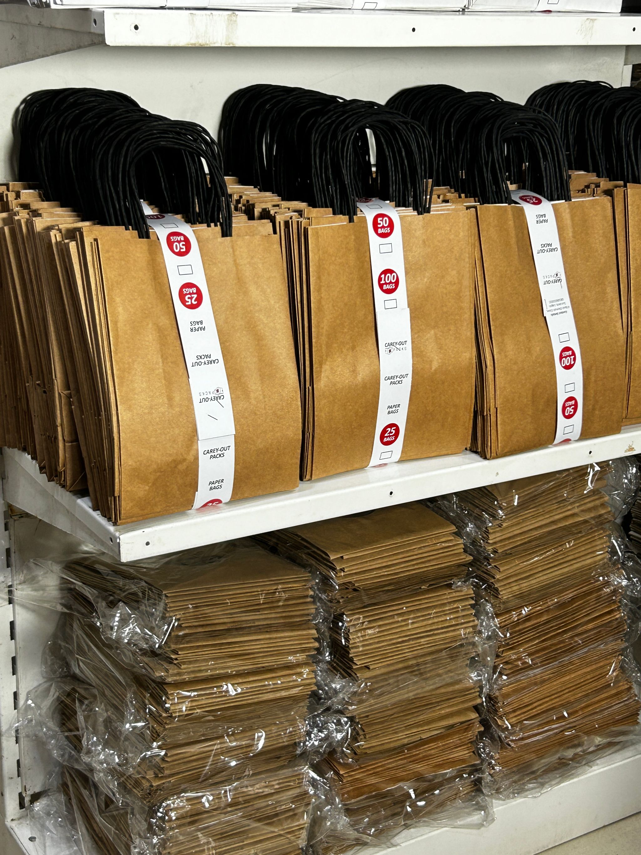 BROWN DELIVERY CARRIER BAGS - 12” x 10” x 5” - CARTON OF 100 BAGS  ( WITH TWIST HANDLES)_9