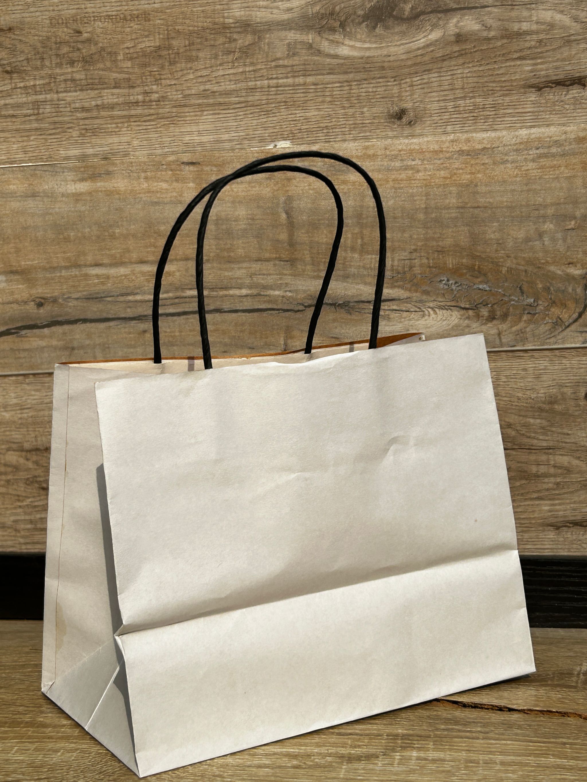 WHITE DELIVERY TAKEOUT BAGS - 9.5” x 7” x 5” - PACK OF 25 BAGS_3