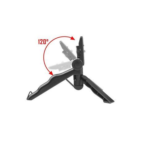 Mini Adjustable Portable Tripod Phone Holder Stand with Secure Grip - Black_2