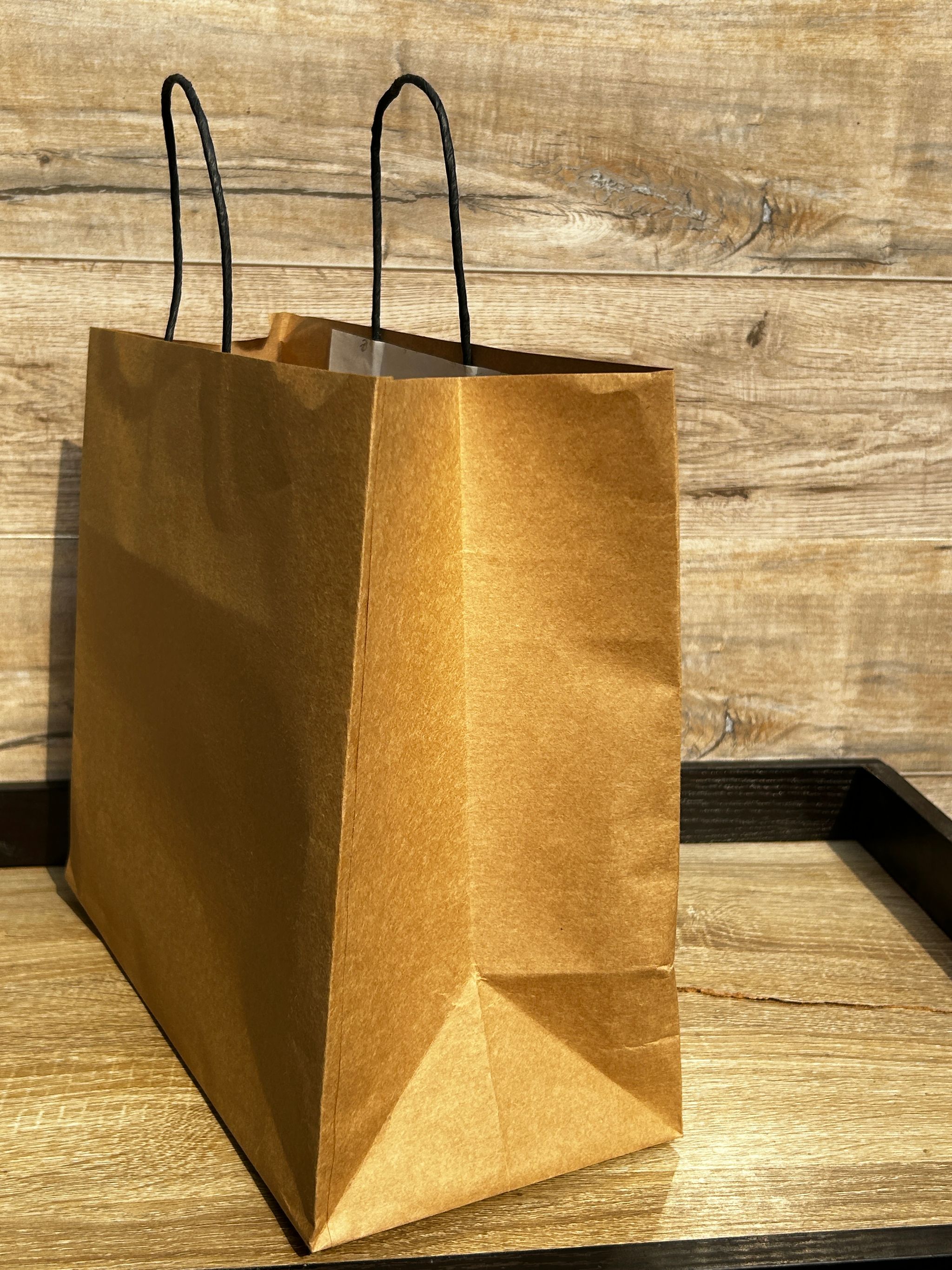 BROWN DELIVERY CARRIER BAGS - 11.5 x 13.5 x 6 - CARTON OF 100 BAGS  _5