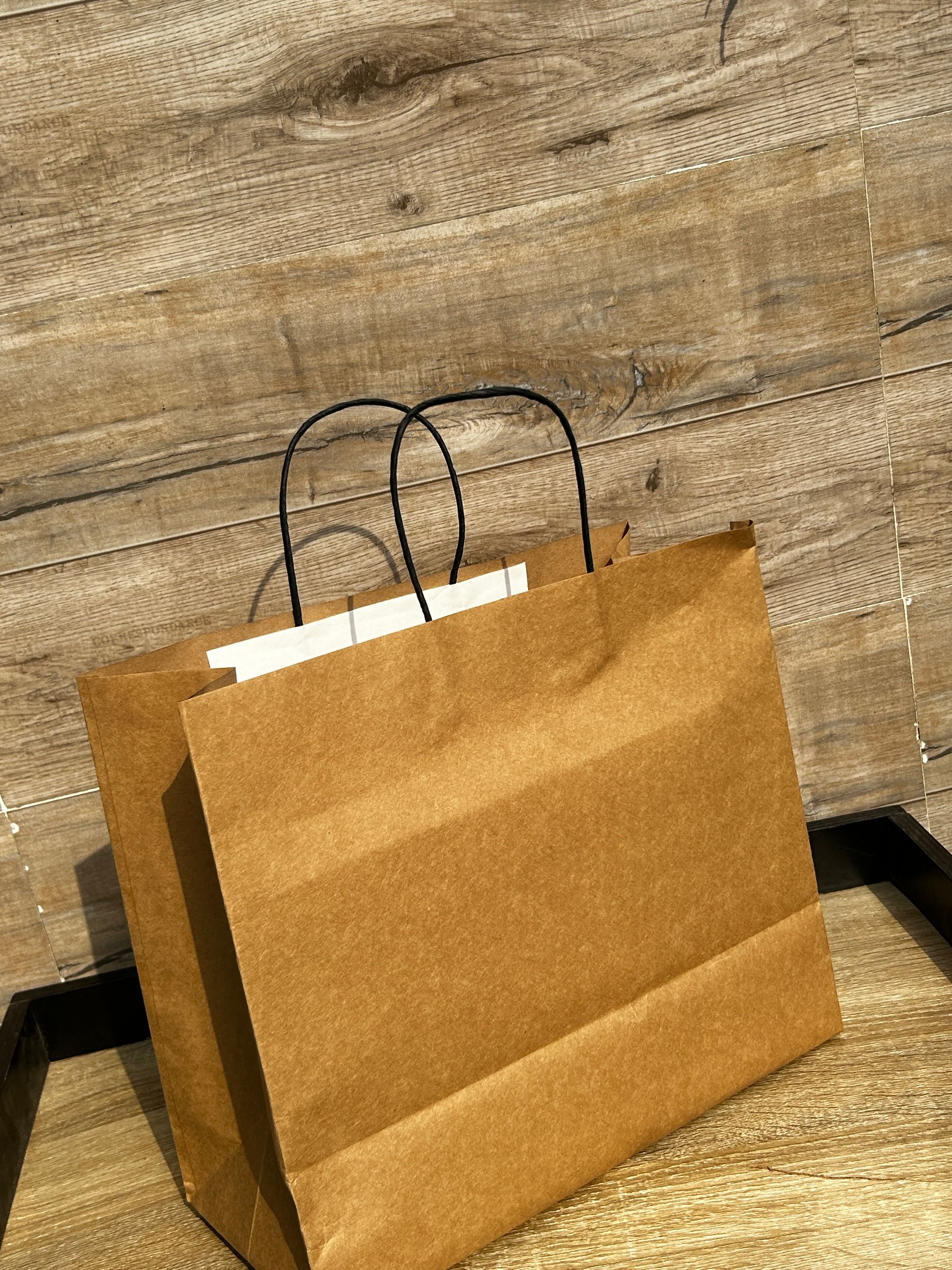 BROWN DELIVERY CARRIER BAGS - 11.5 x 13.5 x 6 - CARTON OF 100 BAGS  _1