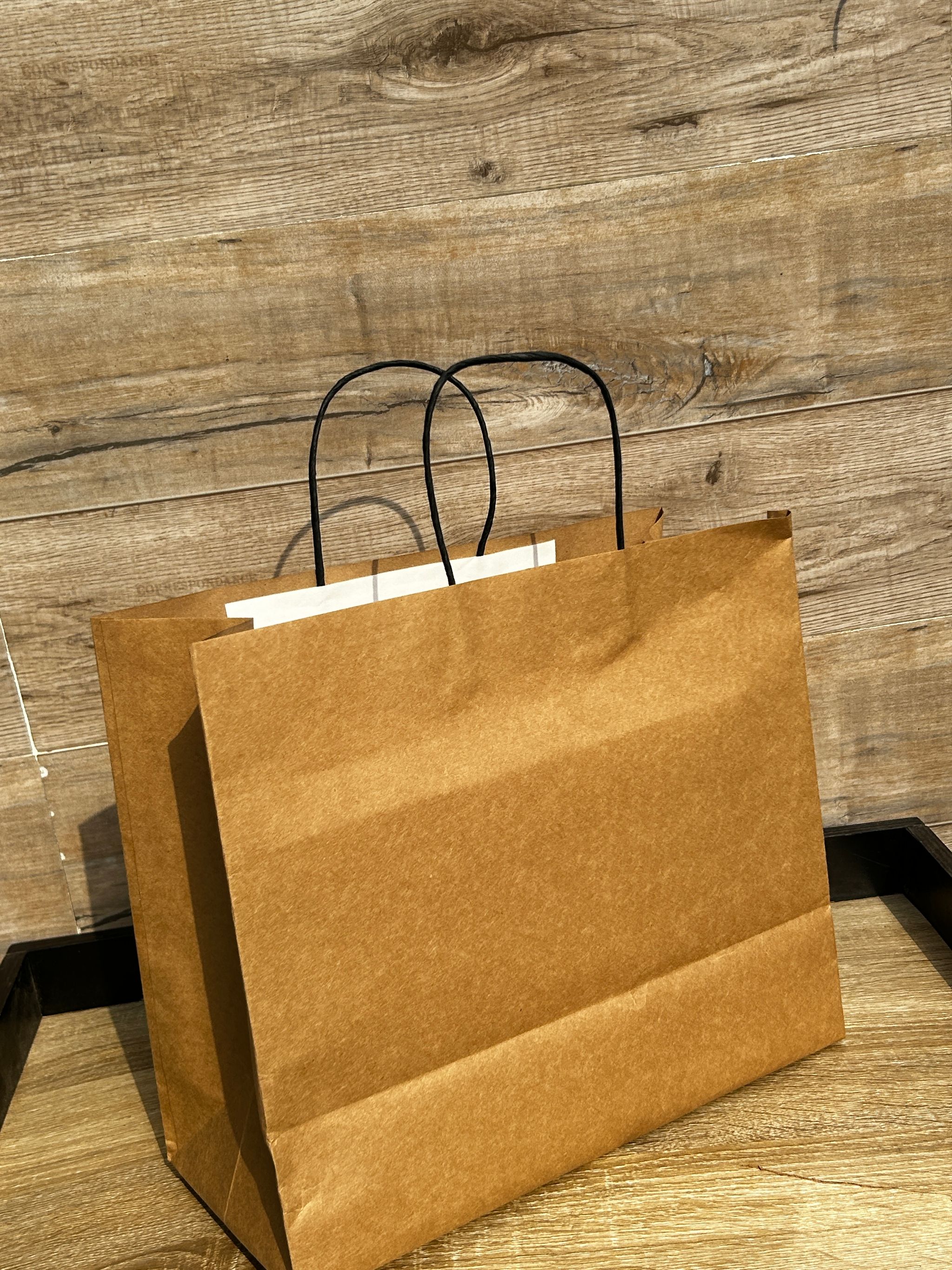 BROWN DELIVERY CARRIER BAGS - 11.5 x 13.5 x 6 - CARTON OF 100 BAGS  _4