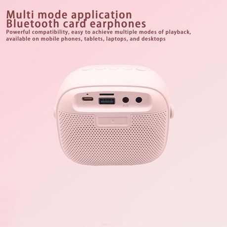 Portable Audio Wireless Bluetooth Karaoke Speaker & Microphone Set - Pink_2