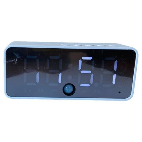 Battery Powered Digital Alarm Clock with Bluetooth Speaker Built In_0