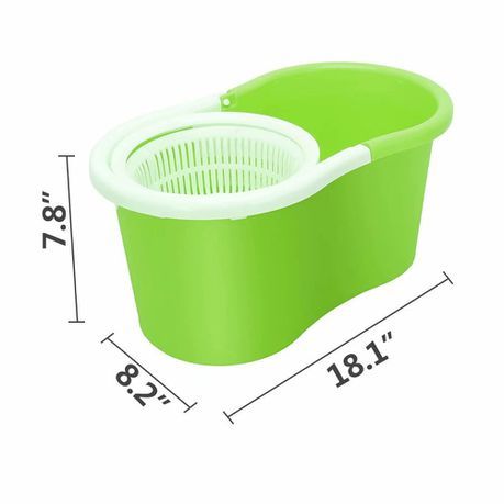 Green- 360 Spin Mop & Bucket System with Microfiber Head_2