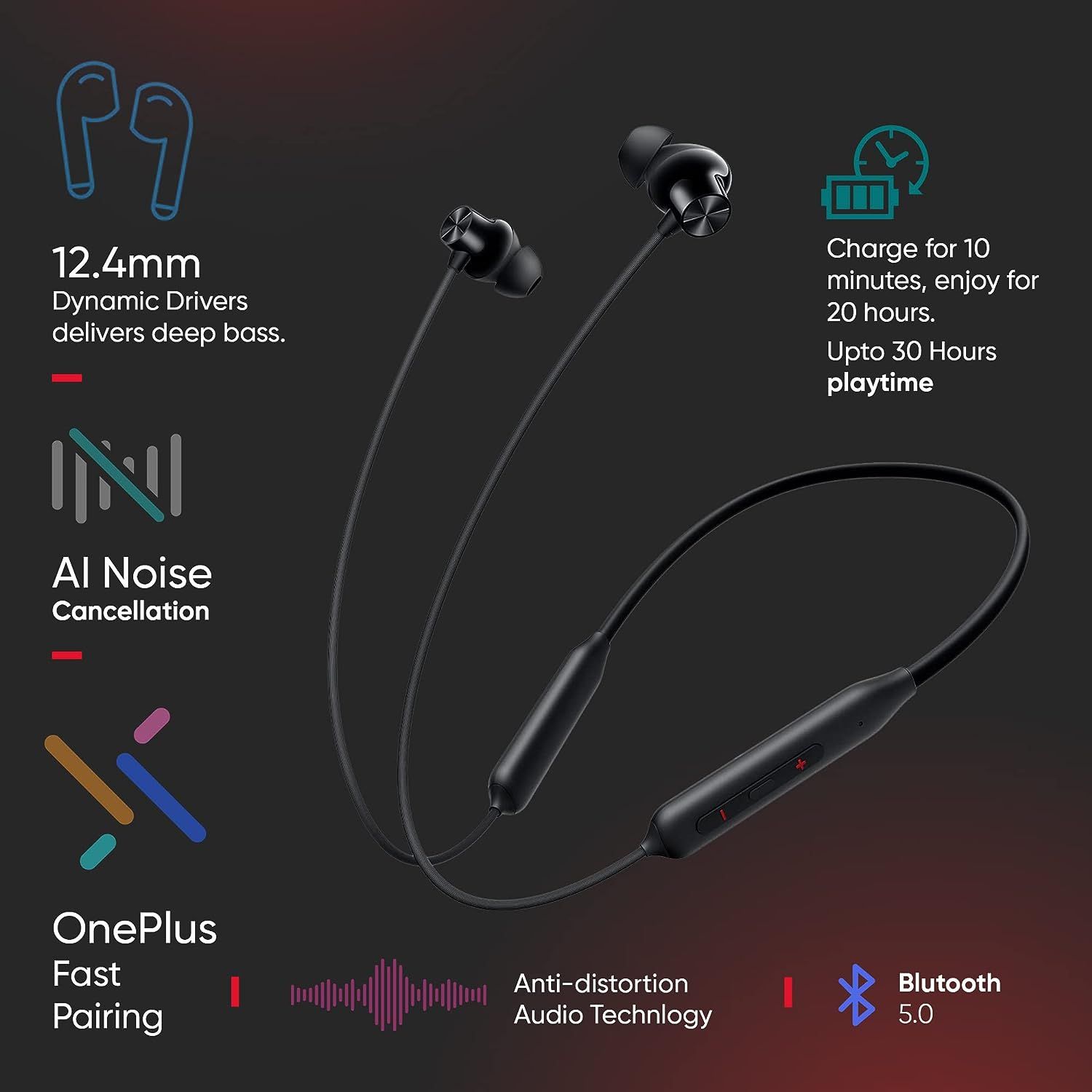 OnePlus Bullets Wireless Z2 - Magico Black (100% Original Product With GST Bill)_1