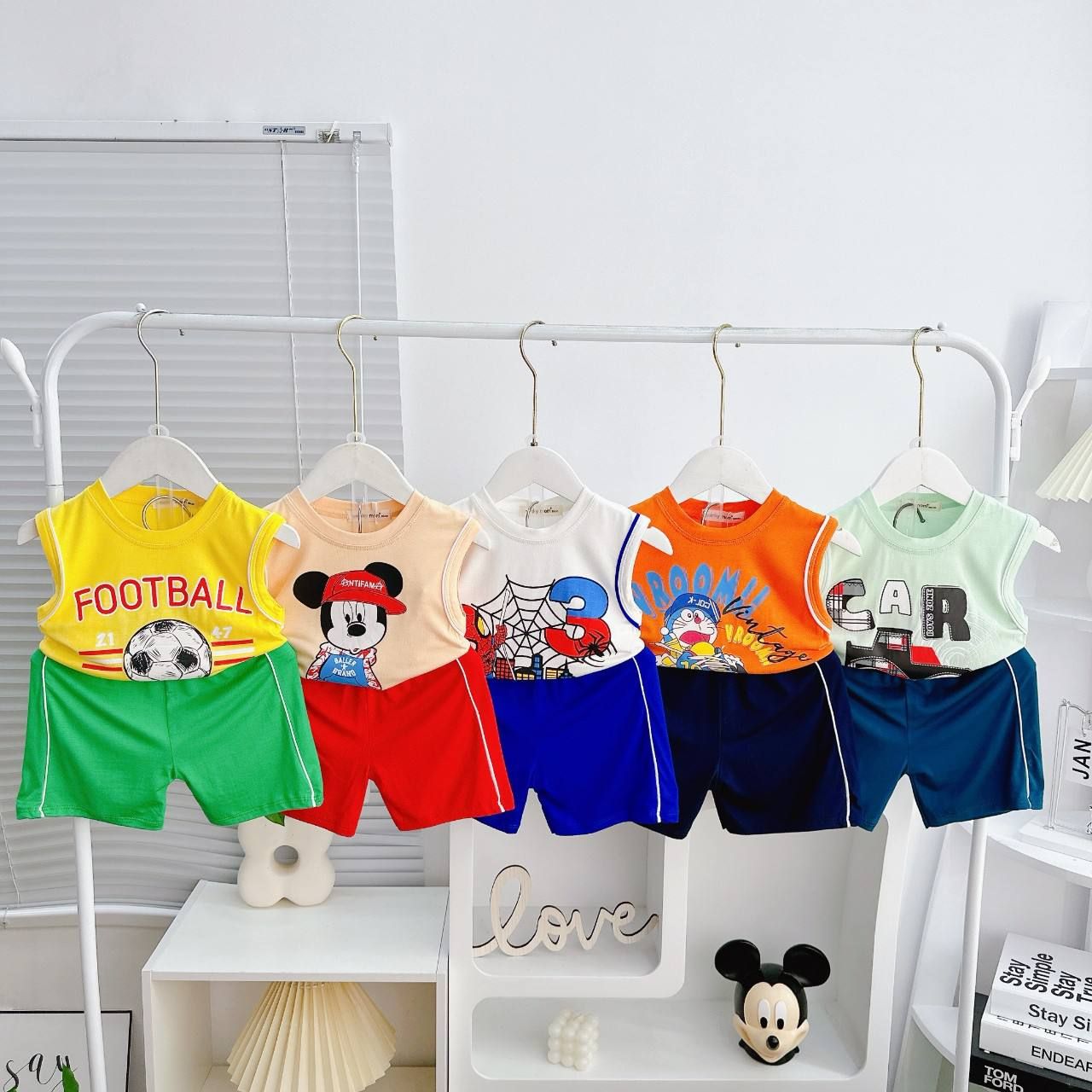 [152] Cartoon Sleeveless Jersey Play Set (90~130)_0