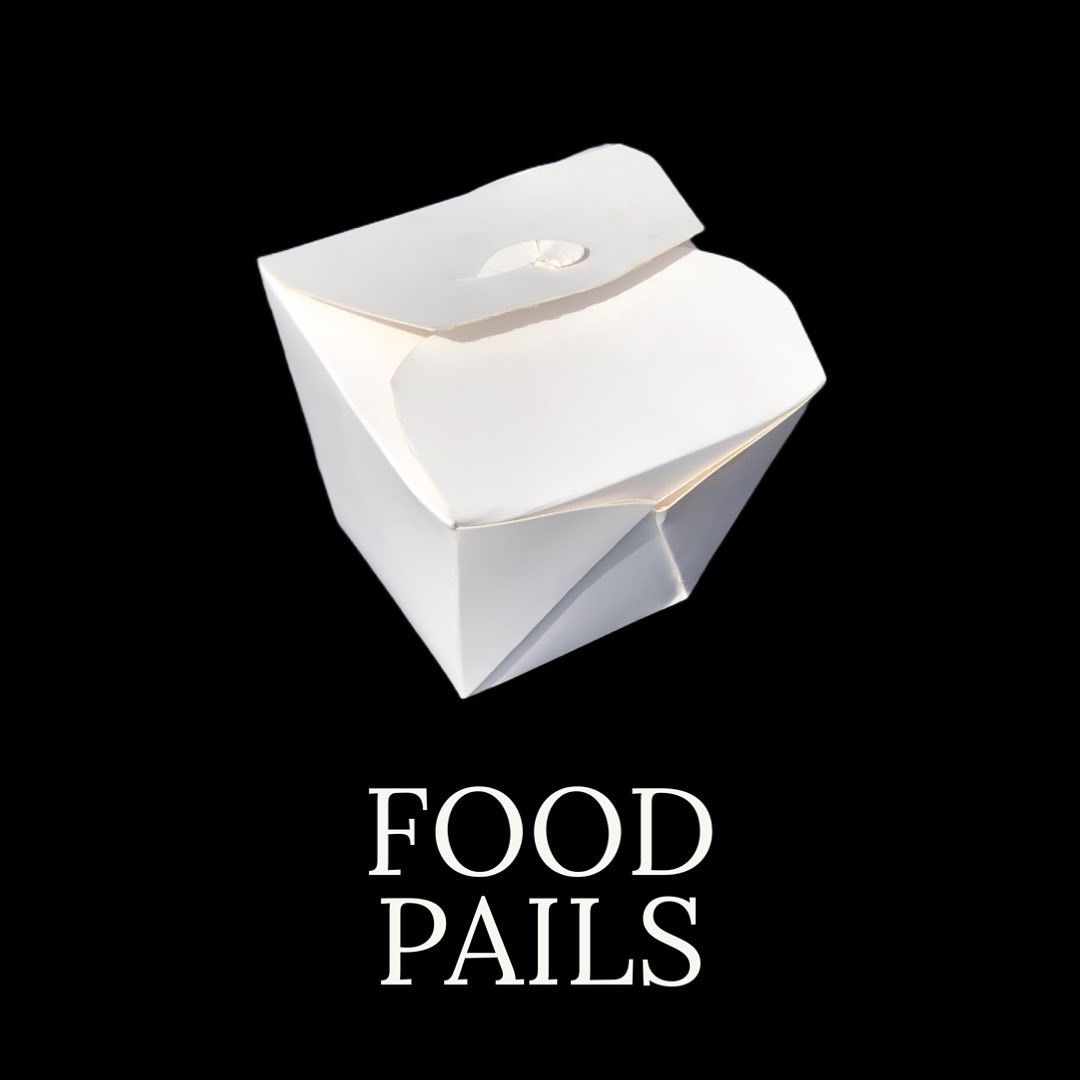 CHINESE TAKEOUT PAILS / PLAIN WHITE  _3