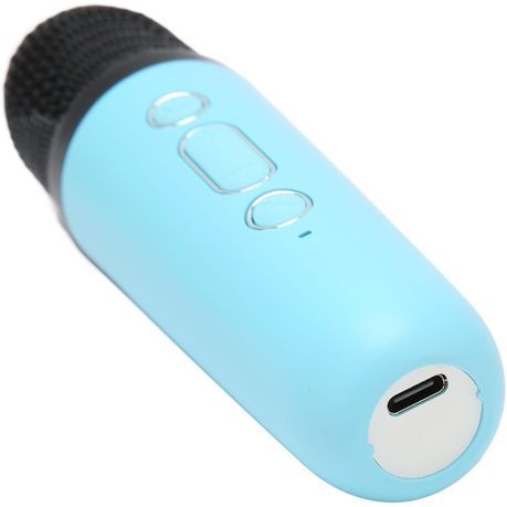 Portable Bluetooth Wireless Karaoke Speakers with 2 Microphones - Blue_2