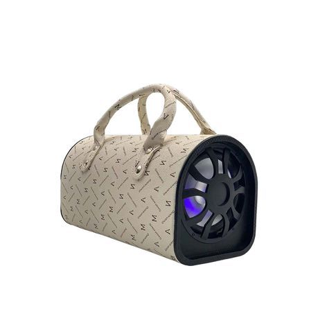 Rechargeable Handbag Wireless Bluetooth Speaker LED Karaoke Speaker - White_0