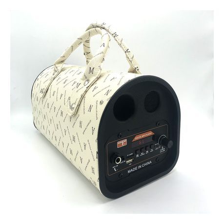 Rechargeable Handbag Wireless Bluetooth Speaker LED Karaoke Speaker - White_1