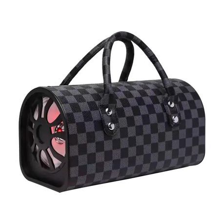 Rechargeable Handbag Wireless Bluetooth Speaker LED Karaoke Speaker - Black_0