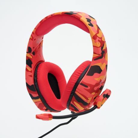 Onikuma K1B Gaming Headphones - Red Camo_3