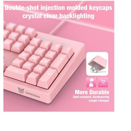 G25+CW905 Wired Keyboard & Mouse Set ONIKUMA Pink Spill-resistant_1