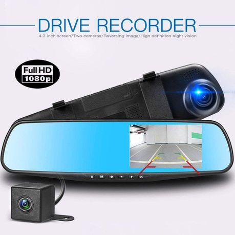 4.3" Rearview Mirror Dual Channel Recorder Vehicle Blackbox DVR_3