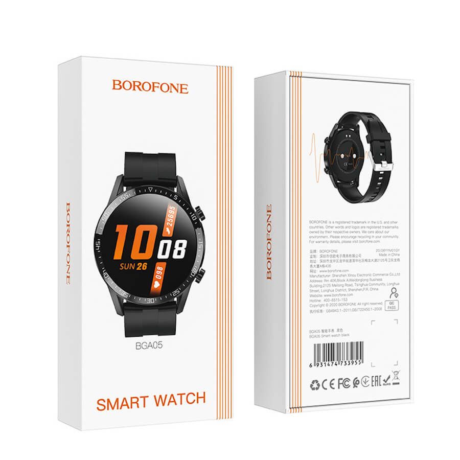 Borofone BGA05 Smartwatch – Black_0