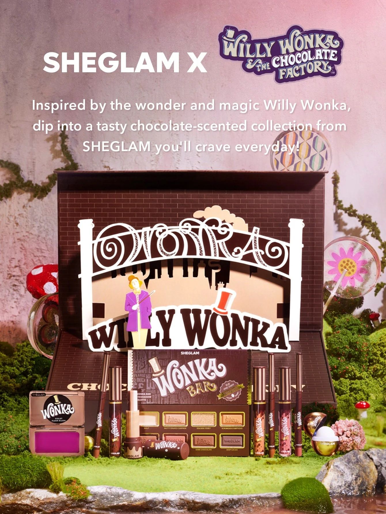 SHEGLAM Willy wonka Cocoa Kiss Lip Duo - Cookies N' Milk_7