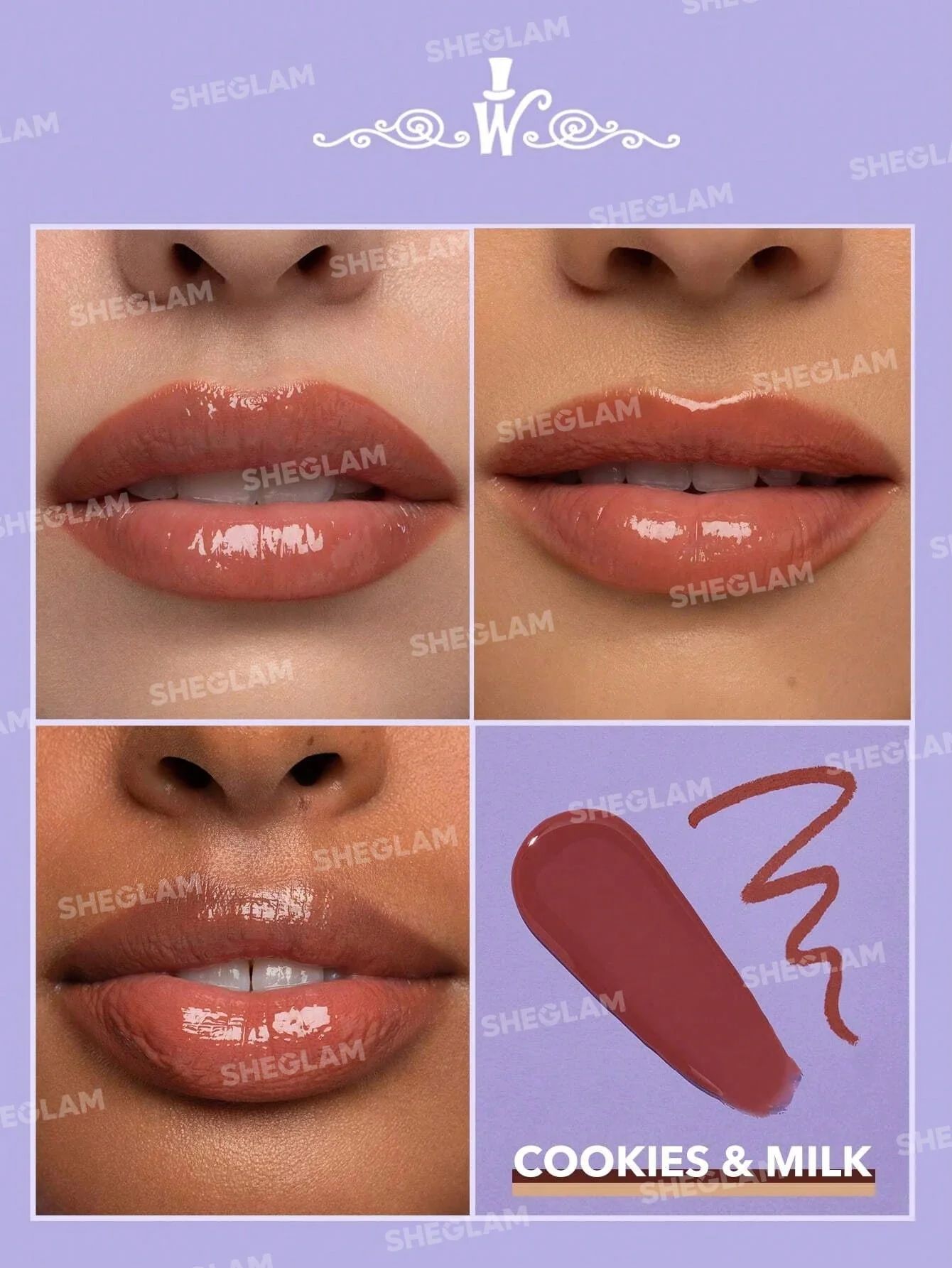 SHEGLAM Willy wonka Cocoa Kiss Lip Duo - Cookies N' Milk_1