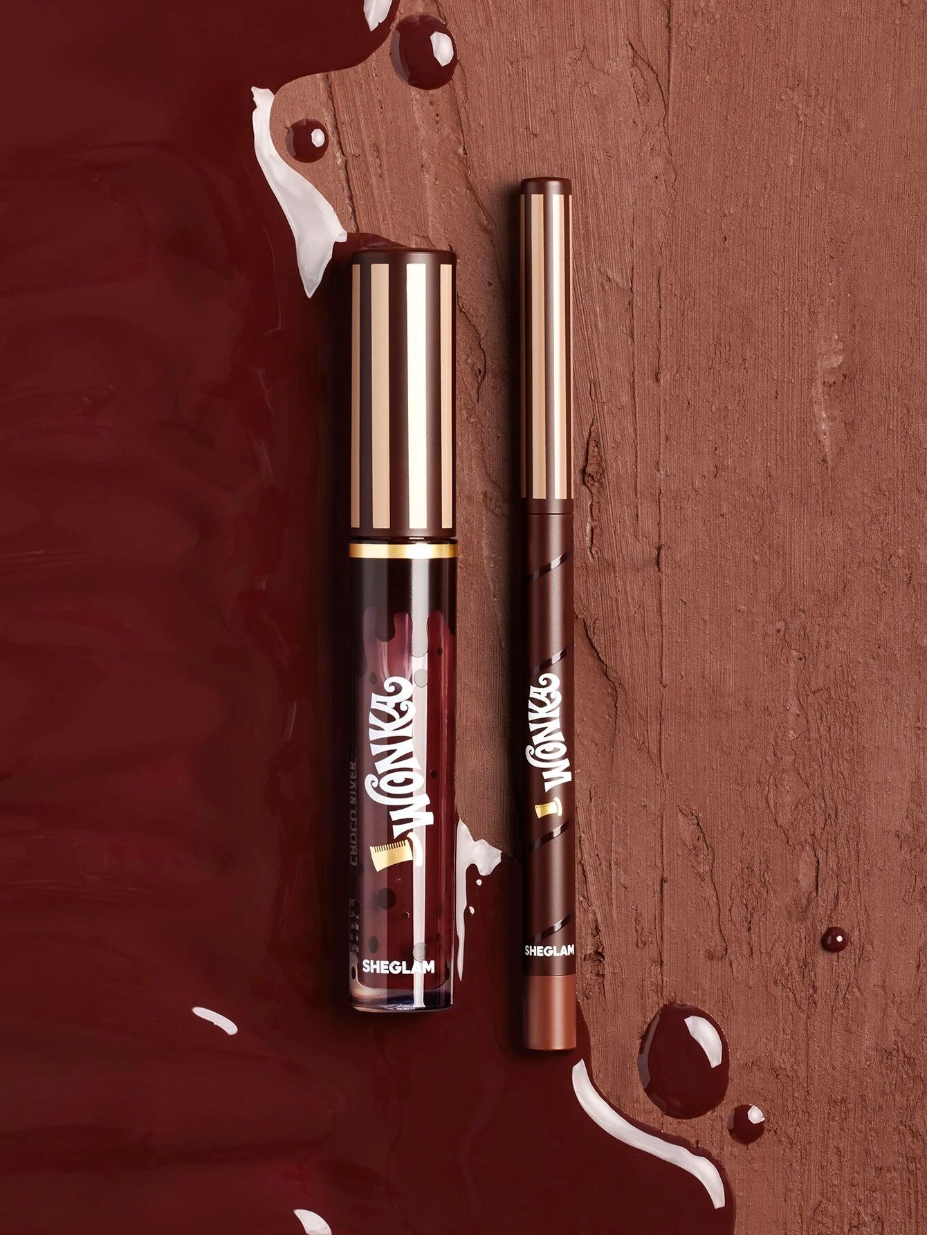 SHEGLAM Willy wonka Cocoa Kiss Lip Duo - Hot Fudge_0